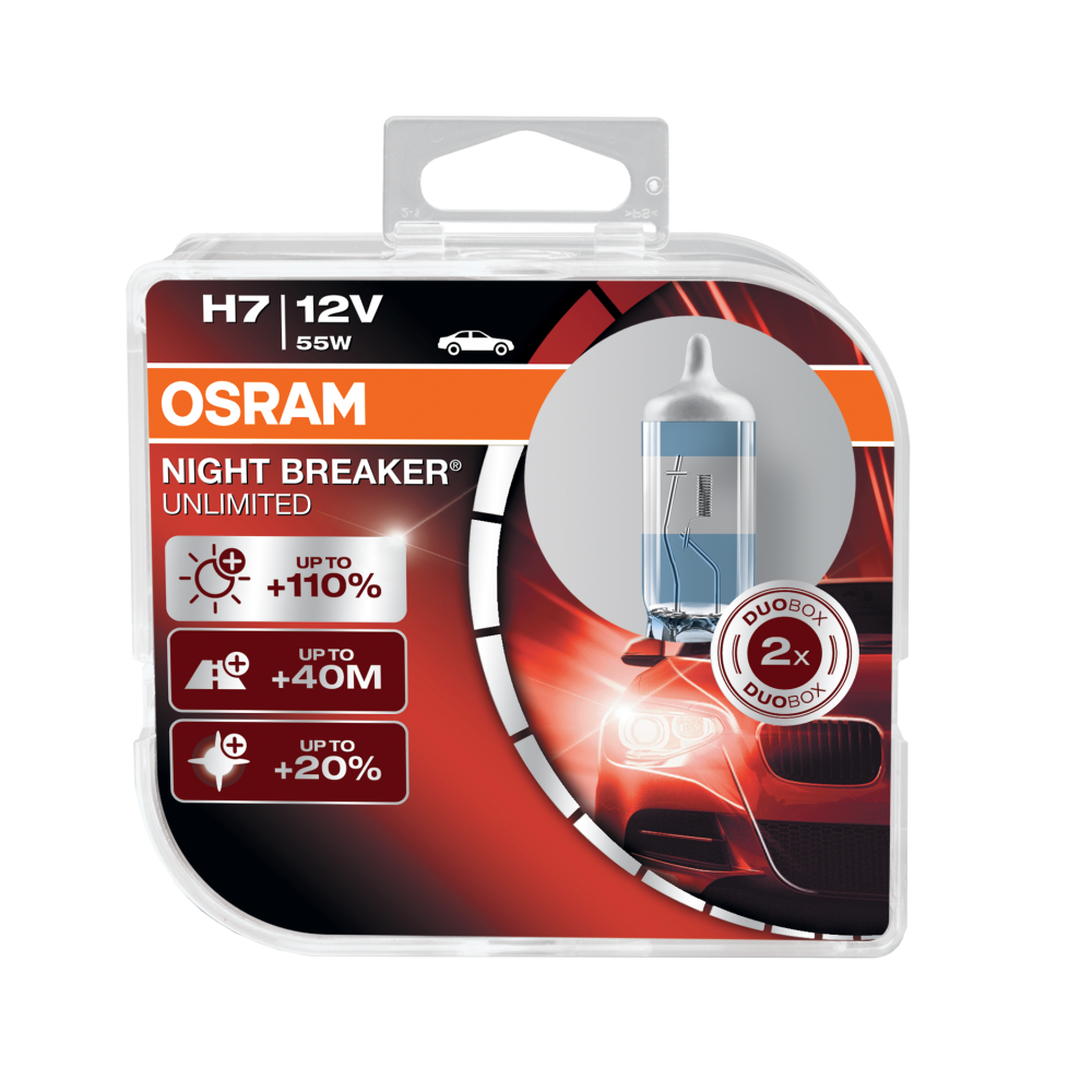 H7 Osram Night Breaker Unlimited 12V к-т 2бр 